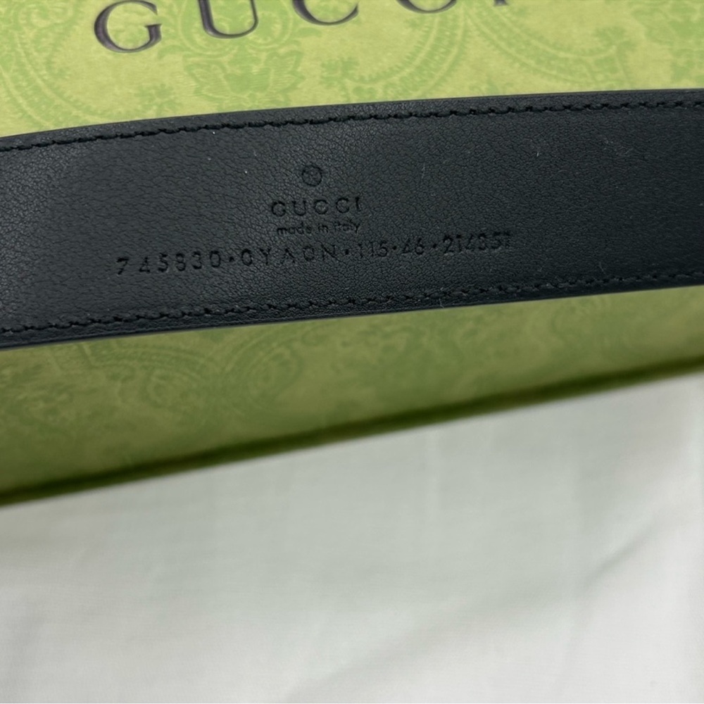 Men’s Gucci, leather interlocking GG buckle size 115 cm/46 inch made in Italy - Picture 5 of 8
